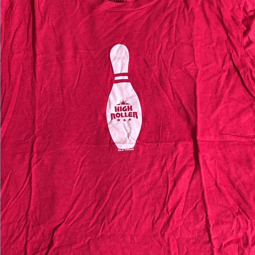 Solid Threads Red Graphic T-Shirt